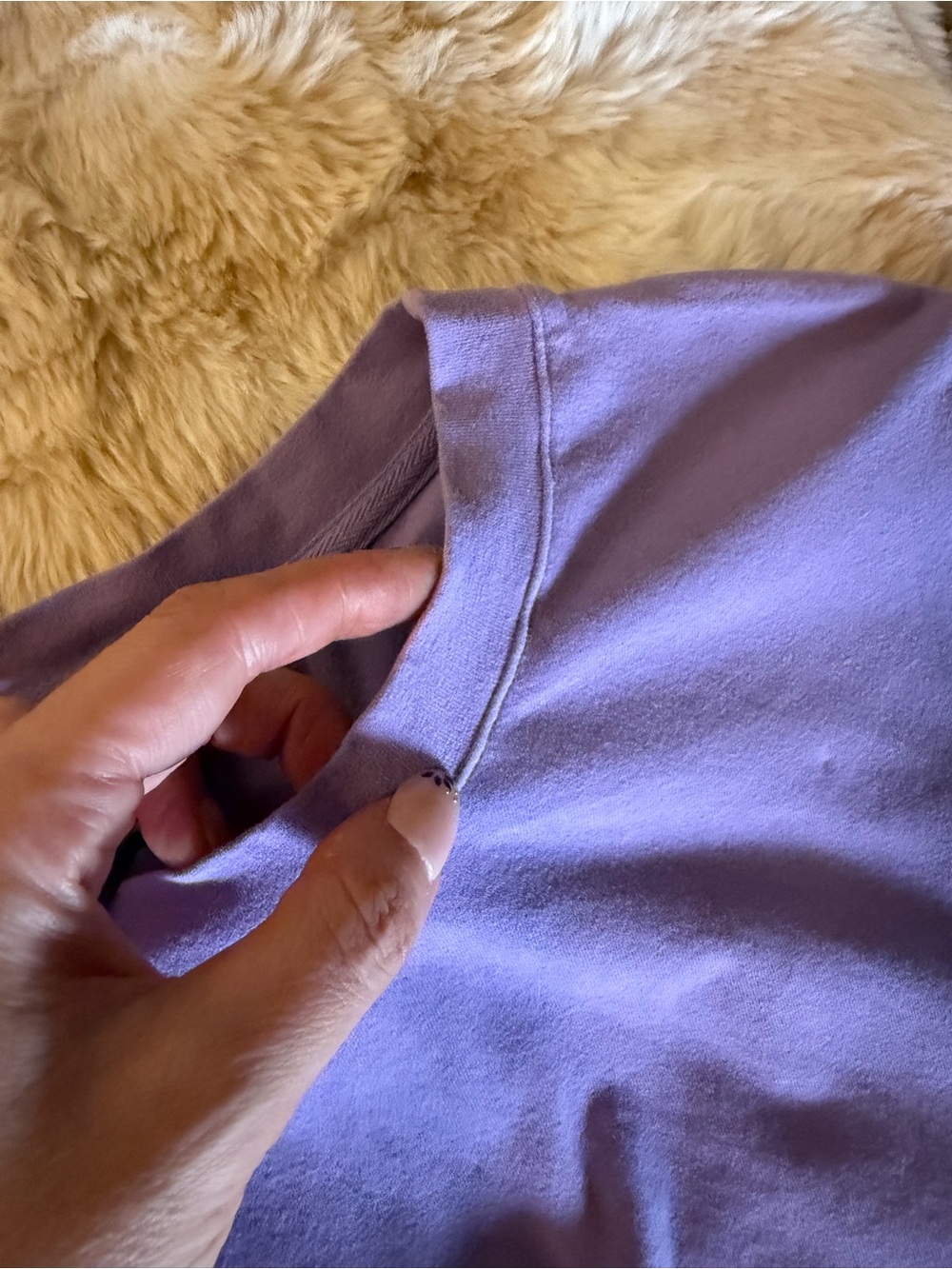 The Range Purple Ruched Side Drawstring Tee Size Small - Picture 5 of 10